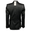 Load image into Gallery viewer, Nonchalant Label Black Metallic Pinstripe Satin Blazer Jacket