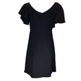 Load image into Gallery viewer, Saint Laurent Black Ruffled Crepe Mini Dress
