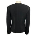 Load image into Gallery viewer, Chanel Black 2002 Cruise Resort Collection Asymmetric Neckline Single Breasted Tweed Jacket