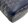 Load image into Gallery viewer, Goyard Navy Blue Goyardine Petit Flot Bucket Bag PM