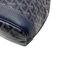 Load image into Gallery viewer, Goyard Navy Blue Goyardine Petit Flot Bucket Bag PM