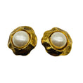 Load image into Gallery viewer, Chanel Vintage Gold Pearl Embellished Clip-On Earrings