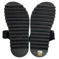 Load image into Gallery viewer, Dries van Noten Black / Blue Calf Hair Velcro Strap Sandals