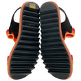 Load image into Gallery viewer, Dries van Noten Orange / Rust Suede and Striped Canvas Sandals