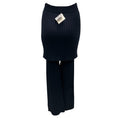 Load image into Gallery viewer, Loewe Navy Blue Marino Layered Wool Knit Skirt Trousers