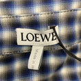 Load image into Gallery viewer, Loewe Blue / White / Black Blurred Check Patterned Pleated Button Front Shirt