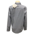 Load image into Gallery viewer, Loewe Blue / White / Black Blurred Check Patterned Pleated Button Front Shirt