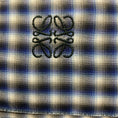 Load image into Gallery viewer, Loewe Blue / White / Black Blurred Check Patterned Pleated Button Front Shirt
