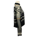 Load image into Gallery viewer, Sacai Black Multi Pleated Fairisle Print Chiffon Blouse