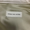 Load image into Gallery viewer, Dries van Noten White / Sage Green Cotton Denim and Satin Shirt