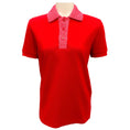 Load image into Gallery viewer, Bottega Veneta Red 2021 Ribbed Knit Trimmed Cotton Pique Polo Shirt