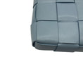 Load image into Gallery viewer, Bottega Veneta Light Blue Intrecciato Leather Snap Clutch Bag