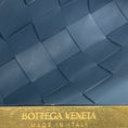 Load image into Gallery viewer, Bottega Veneta Light Blue Intrecciato Leather Snap Clutch Bag