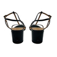 Load image into Gallery viewer, Aquazzura Black Patent Leather T-Strap Sandals
