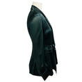 Load image into Gallery viewer, Yves Saint Laurent RARE Forest Green Tie Waist Silk Jacket