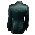 Load image into Gallery viewer, Yves Saint Laurent RARE Forest Green Tie Waist Silk Jacket