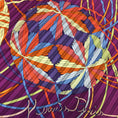 Load image into Gallery viewer, Hermes Purple Multi L'Art du Temari Printed Accordion Pleated Square Silk Scarf
