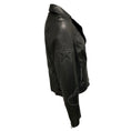 Load image into Gallery viewer, Maison Common Black Studded Moto Zip Leather Jacket with Hearts and Stars