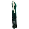 Load image into Gallery viewer, Herve Leger Viridian Sleeveless Deep V-Neck Fringe Gown