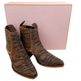 Load image into Gallery viewer, Ann Mashburn Brown Tiger Print Short Cowboy Booties
