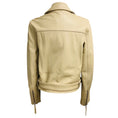 Load image into Gallery viewer, Closed Beige Moto Zip Lamb Leather Jacket