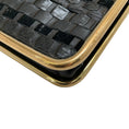 Load image into Gallery viewer, Chloe Black Leather / Suede / Snake Woven Clutch