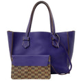 Load image into Gallery viewer, Moreau Paris Purple Calfskin Leather Brégancon Reversible Tote