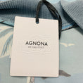 Load image into Gallery viewer, Agnona Light Blue Tropical Print Silk Bomber Jacket