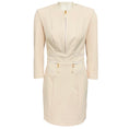 Load image into Gallery viewer, Elisabetta Franchi Milk Double Layer Crepe Zipped Dress