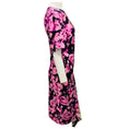 Load image into Gallery viewer, Dries Van Noten Pink / Black Multi Printed Silk Midi Dress
