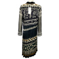 Load image into Gallery viewer, Sacai Black Multi Pleated Fairisle Print Chiffon Dress