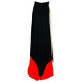 Load image into Gallery viewer, Roksanda Ilincic Black / Ivory / Bright Orange Colorblock Silk Maxi Skirt