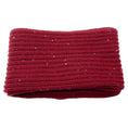 Load image into Gallery viewer, Loro Piana Burgundy Sequined Cashmere Knit Scarf