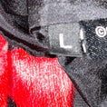 Load image into Gallery viewer, Libertine Black / Pink / Red Multi Poem Print 'A Dream for Winter' Faux Wrap Cocktail Dress with Belt