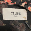 Load image into Gallery viewer, Celine Black Multi Floral Silk Georgette Jabot Dress