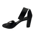 Load image into Gallery viewer, Chloe Black Scalloped Leather Ankle Strap Sandals