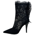 Load image into Gallery viewer, Alexander McQueen Black Lace Heron Boots