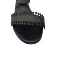 Load image into Gallery viewer, Chloe Black Scalloped Leather Ankle Strap Sandals