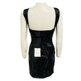Load image into Gallery viewer, Alessandra Rich Black Sequin Mini Dress with Silk Bow