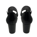 Load image into Gallery viewer, Chloe Black Scalloped Leather Ankle Strap Sandals