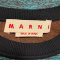 Load image into Gallery viewer, Marni Blue / Black / Red Short Sleeved Wool Knit Sweater Top