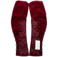 Load image into Gallery viewer, Dries van Noten Red Velvet Beaded Sleeves