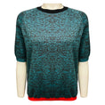 Load image into Gallery viewer, Marni Blue / Black / Red Short Sleeved Wool Knit Sweater Top