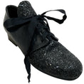 Load image into Gallery viewer, Inscrire by Devrandecic Black Glitter Lace Up Shoes