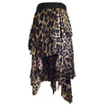 Load image into Gallery viewer, Sacai Tan / Brown / Black Leopard Printed Asymmetrical Hem Tiered Midi Skirt
