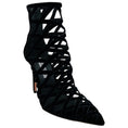 Load image into Gallery viewer, Aquazzura Black Velvet Romance 105 Booties