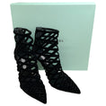 Load image into Gallery viewer, Aquazzura Black Velvet Romance 105 Booties