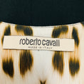 Load image into Gallery viewer, Roberto Cavalli Tan / White / Black Multi Leopard Print Stretch Crepe Asymmetric Maxi Dress