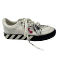Load image into Gallery viewer, Off-White White / Black Multi Vulcanized Canvas Low Top Sneakers with Zip Tie Detail