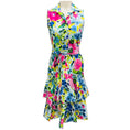 Load image into Gallery viewer, Sara Roka Light Blue Multi Naxa Floral Sleeveless Cotton Dress
